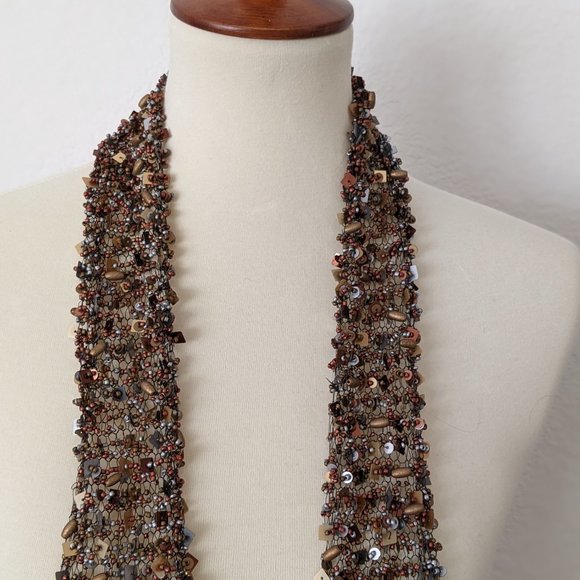 Chico's Chunky Statement Scarf, Belt or Necklace - Sparkly & Beaded - Picture 3 of 7